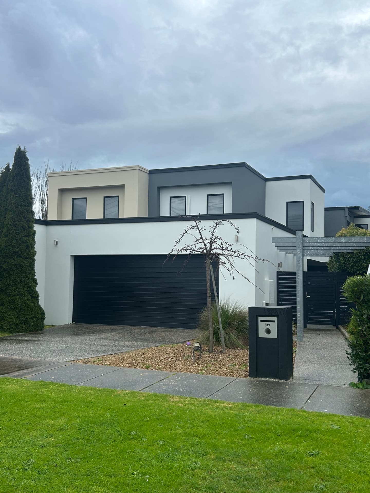 Home exterior finished with smooth render